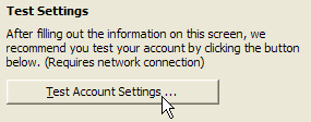 Test Account Settings